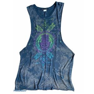 Evolution and Creation Tank Top Tunic Hamsa Yoga M